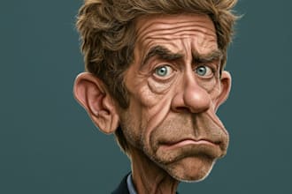 draw artistic cartoon caricatures