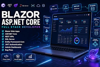 be your blazor asp dotnet core full stack web app developer