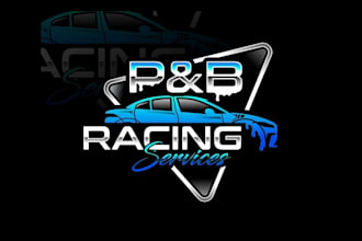 design fantastic classic racing team logo