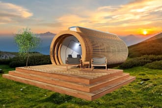 design glamping pod vacation house with sip, tiny home, bedroom renovation plan