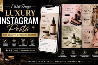 design luxury instagram posts for beauty and skincare brands