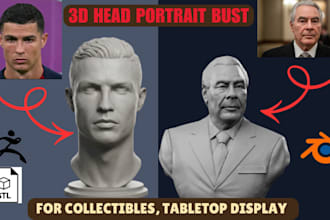 sculpt custom 3d head 3d statue bust 3d face 3d sculpture stl for 3d printing