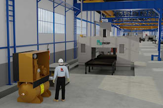 render 2d 3d warehouse, factory layout design, steel logistic centre, industrial