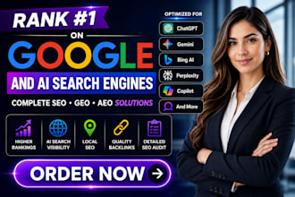optimize monthly website local seo, geo, aeo, ai search and backlink building