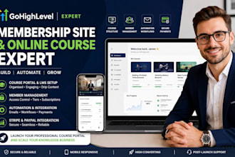 build a consultants gohighlevel membership site and online course portal