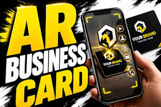develop ar business card with 3d animation and qr code webar