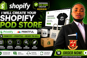create your shopify pod store with printify or printfu