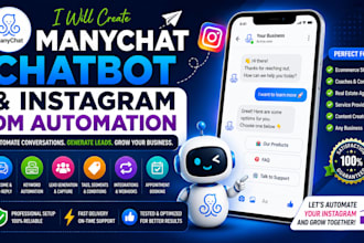 create manychat chatbot and instagram dm automation