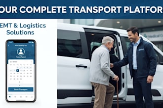 design a medical courier website for nemt and logistics delivery