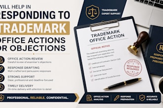 help in responding to trademark office actions or objections