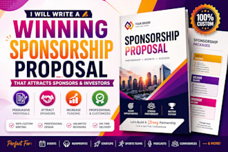 design and write a sponsorship proposal that wins sponsors