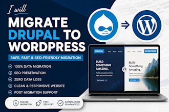 migrate drupal to wordpress website with SEO zero data loss