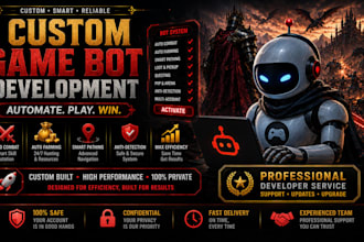 develop advanced game automation and anti cheat systems for mmos