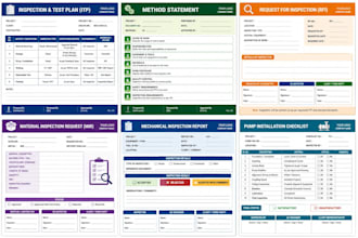 prepare QA qc documents, itp, method statement, rfi and mir