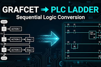 convert grafcet or flowchart into plc ladder logic