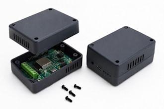 design custom pcb enclosure, electronics housing, 3d cad and product prototype