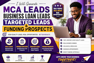 generate mca leads business loan leads targeted leads and funding prospect
