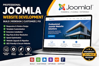 build, redesign, customize, fix develop, a professional joomal website
