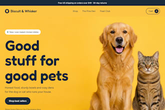 design a shopify pet store or pet supplies dropshipping store