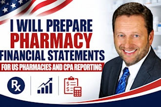 prepare pharmacy financial statements for US pharmacies and CPA reporting