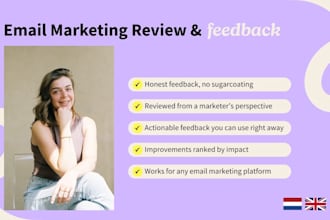 review your email marketing and give honest feedback