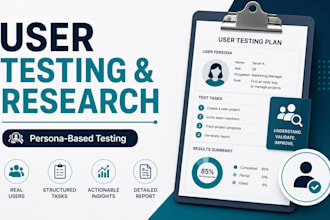 conduct structured user testing based on your target persona