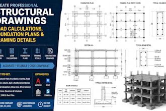 create structural drawing load calculations foundation plans and framing details