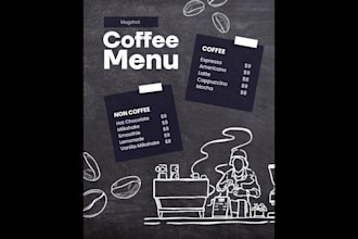 design 5 professional social media posts on canva for your business, cafe