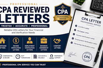 do CPA reviewed comfort, mortgage, income, employment, and ownership letters