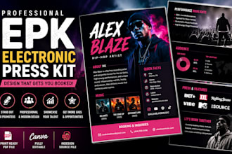 design professional epk electronic press kit for musicians artists djs and bands