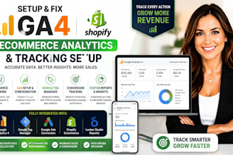 setup ga4 ecommerce tracking and shopify analytics with GTM