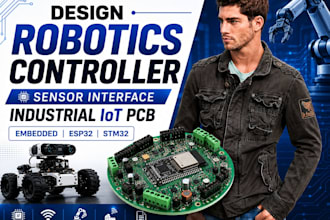 design robotics controller  sensor interface industrial iot pcb embedded esp32