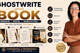 ghostwrite your book, memoir, or novel professionally
