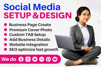 highly create, setup facebook page ,all social media account