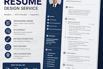 design a professional ats friendly CV resume