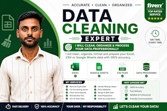 clean, organize, and format your excel or CSV data