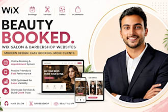 design wix hair salon website wix beauty website wix babershop booking website