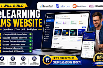 build elearning website, lms website, learndash, tutor lms, buddyboss website