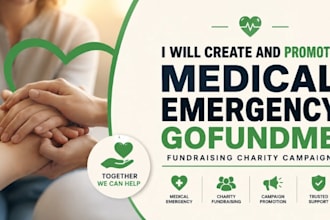 create and promote medical emergency gofundme fundraising  charity campaign