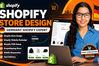 design, redesign, germany shopify store, shopify website, germany shopify pod