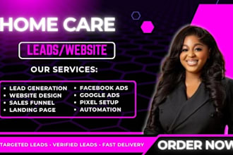 home care leads home care logo home care sales funnel home care landing page
