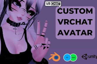 create custom 3d avatar anime vrchat avatar vr character furry avatar 3d vtuber