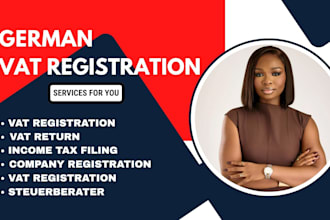 do german vat registration, vat id,  elster filing,  vat return, tax compliance