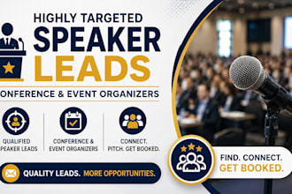 find highly targeted speaker leads conference and event organizers