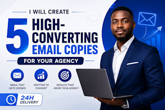 create 5 email copy for your email marketing agency