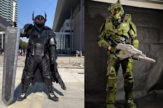 create 3d wearable cosplay props and armor for 3d printing and cosplay creation