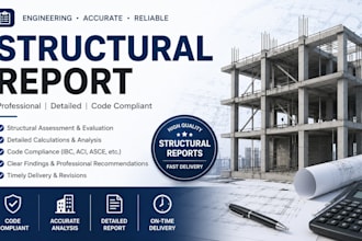 do structural engineering report, calculations, analysis and design solutions