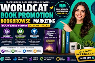 do worldcat book promotion, bookbrowse marketing, book sales funnel boost sales