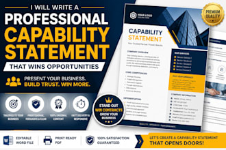 write a professional capability statement for your business