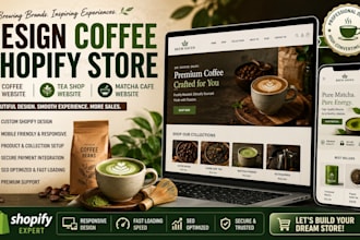 design coffee shopify store coffee website tea shop website matcha cafe website